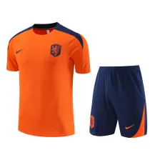 Mens Netherlands Short Training Suit Orange 2024