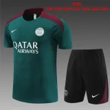 Kids PSG Short Training Suit Dark Green 2024/25