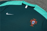 Mens Portugal Short Training Suit Green 2024