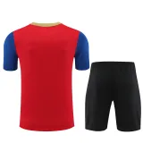 Mens Barcelona Short Training Suit Red 2024/25