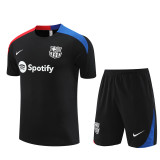 Mens Barcelona Short Training Suit Black 2024/25