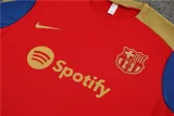 Mens Barcelona Short Training Suit Red 2024/25