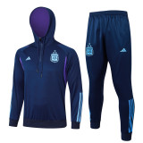 Mens Argentina Hoodie Sweatshirt + Pants Training Suit Royal 2024