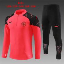 Kids Manchester City Training Suit Red 2023/24