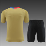 Kids Barcelona Short Training Suit Gold 2024/25
