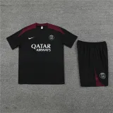Mens PSG Short Training Suit Black 2024/25