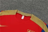 Mens Barcelona Short Training Suit Red 2024/25
