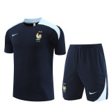 Mens France Short Training Suit Royal 2024