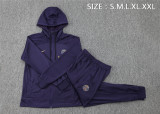 Mens PSG Hoodie Jacket + Pants Training Suit Dark Purple 2023/24
