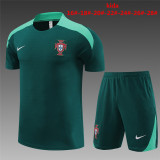 Kids Portugal Short Training Suit Green 2024