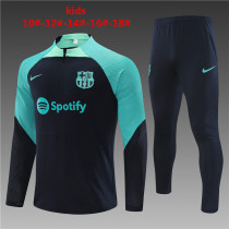 Kids Barcelona Training Suit Royal - Green 2023/24