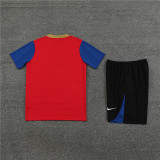 Mens Barcelona Short Training Suit Red 2024/25