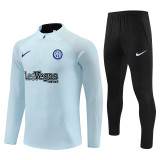 Mens Inter Milan Training Suit Light Grey 2023/24