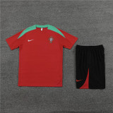 Kids Portugal Short Training Suit Red 2024