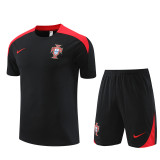 Mens Portugal Short Training Suit Black 2024