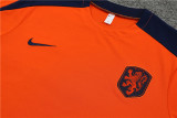 Mens Netherlands Short Training Suit Orange 2024