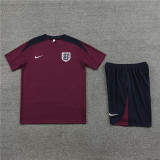 Kids England Short Training Suit Burgundy 2024