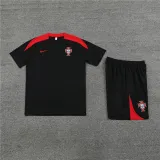 Mens Portugal Short Training Suit Black 2024
