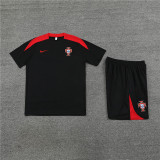Kids Portugal Short Training Suit Black 2024