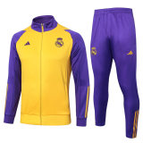 Mens Real Madrid Jacket + Pants Training Suit Yellow 2023/24