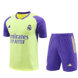 Mens Real Madrid Short Training Suit Yellow 2023/24
