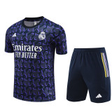 Mens Real Madrid Short Training Suit Purple 2023/24