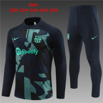 Kids Barcelona Training Suit Royal - Green 2023/24