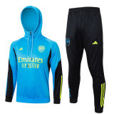 Mens Arsenal Hoodie Sweatshirt + Pants Training Suit Blue 2023/24