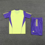 Kids Real Madrid Short Training Suit Yellow 2023/24