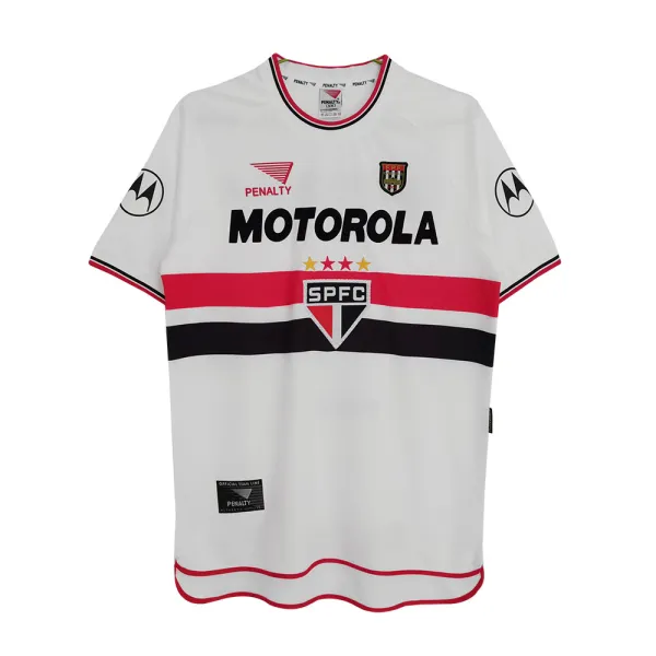 Mens Sao Paulo FC Retro Home Jersey 2000 - Crew Neck