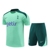 Mens Tottenham Hotspur Short Training Suit Light Green 2024/25