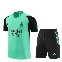 Mens Real Madrid Short Training Suit Green 2023/24