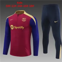 Kids Barcelona Training Suit Red 2024/25