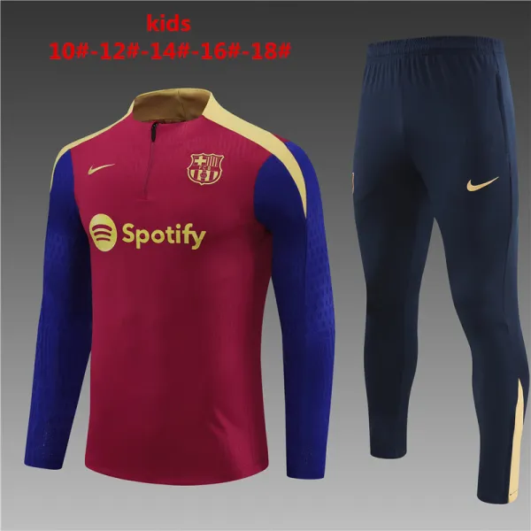 Kids Barcelona Training Suit Red 2024/25
