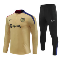 Mens Barcelona Training Suit Gold 2024/25