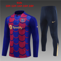 Kids Barcelona Training Suit Red - Blue 2024/25