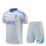 Mens Tottenham Hotspur Short Training Suit Light Grey 2024/25