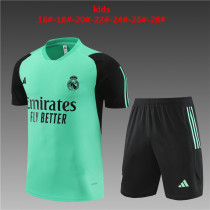 Kids Real Madrid Short Training Suit Green 2023/24