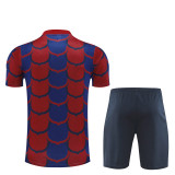 Mens Barcelona Short Training Suit Red - Blue 2024/25