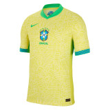 Mens Brazil Home Vapor Match Authentic Jersey 2024- Match