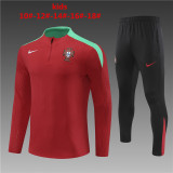 Kids Portugal Training Suit Red 2024