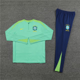 Kids Brazil Training Suit Green 2024
