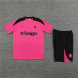 Kids Chelsea Short Training Suit Pink 2024/25