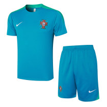 Mens Portugal Short Training Suit Aqua 2024