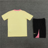 Kids PSG Short Training Suit Yellow 2024/25