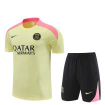 Mens PSG Short Training Suit Yellow 2024/25