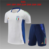 Kids Italy Short Training Suit White 2024
