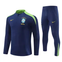 Mens Brazil Training Suit Blue 2024