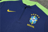 Mens Brazil Training Suit Blue 2024