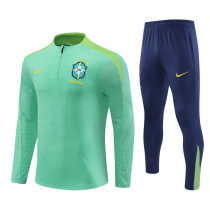 Mens Brazil Training Suit Green 2024